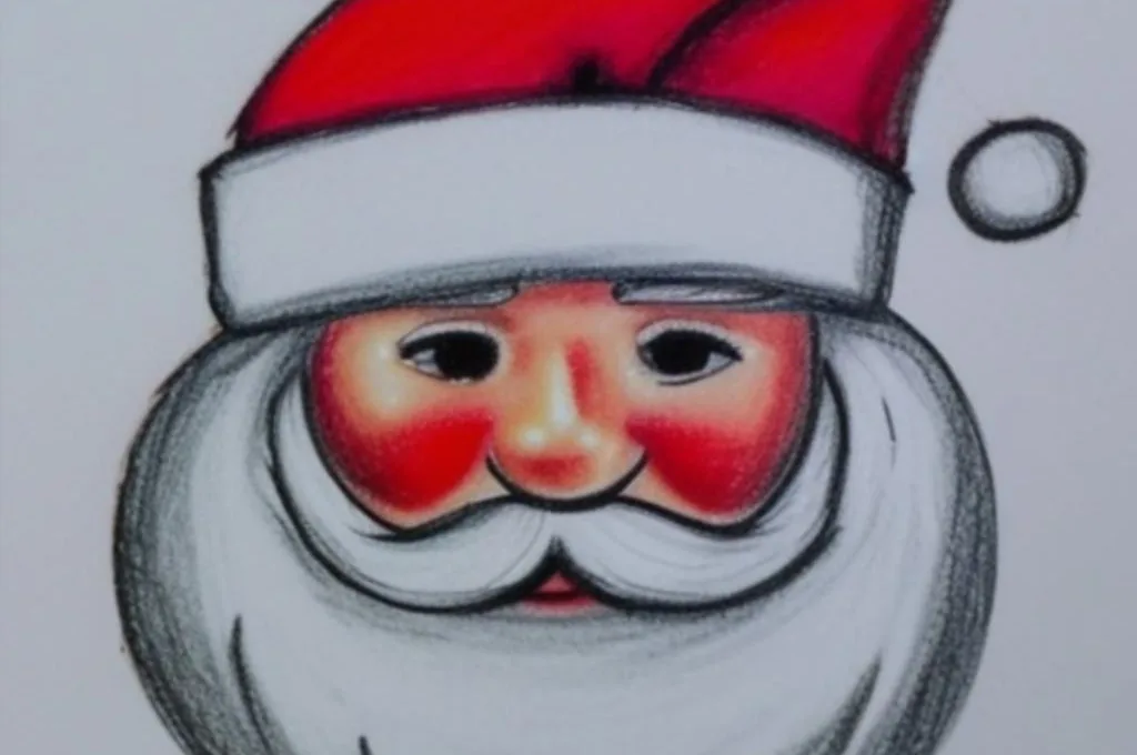 Jak łatwo narysować Świętego Mikołaja