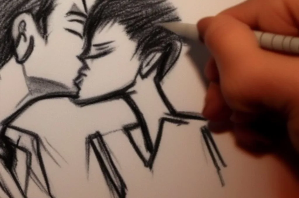 Jak narysować całujących się ludzi