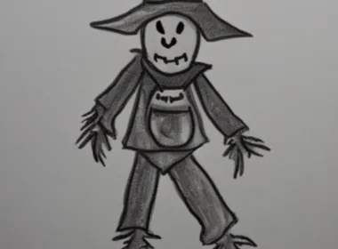 Jak narysować stracha na wróble na Halloween